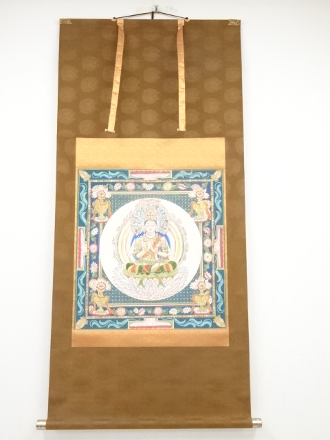 JAPANESE HANGING SCROLL / HAND PAINTED / DAINICHI NYORAI